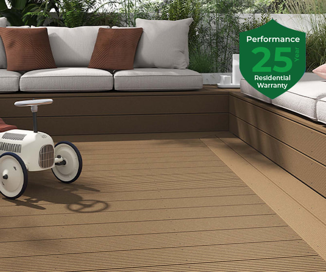 Light Brown Grooved Decking