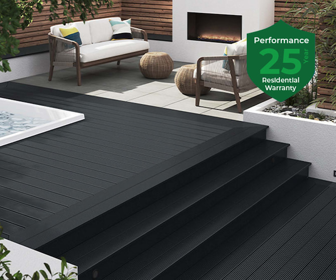 Slate Grey Grooved Decking